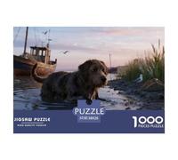 Chien d'eau portugaisPuzzle 1000 Pièces Chien Contes Magiques, Adultes/Enfants, Illustration Originale, Décoration Intérieure, Cadeau 38x26cm/1000pcs