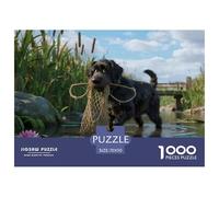 Chien d'eau portugaisPuzzle 1000 Pièces Chien Contes Magiques, Adultes/Enfants, Le Cabanon De L'Artiste, Décoration, Cadeau 70x50cm/1000pcs