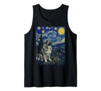 Chien des Carpates roumain Van Gogh Nuit étoilée Débardeur