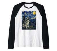 Chien des Carpates roumain Van Gogh Nuit étoilée Manche Raglan