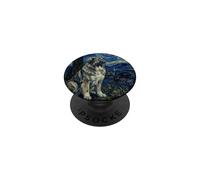 Chien des Carpates roumain Van Gogh Nuit étoilée PopSockets PopGrip Adhésif