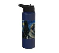 Chien des Carpates roumain Van Gogh Nuit étoilée Stainless Steel Insulated Water Bottle