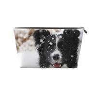 Chien des neiges Border Collie, Trousse de Toilette Trousse de Maquillage Sac à cosmétiques Trousse de Toilette de Voyage Portable