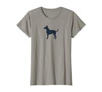 Chien : Design élégant pour Les Amateurs de Chiens T-Shirt, Femme, Ardoise, XXL