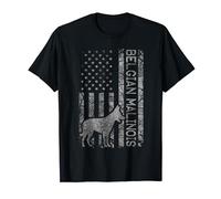 Chien Design Homme Femme Drapeau Américain Belge Malinois T-Shirt