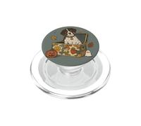 Chien d'halloween Amusant dans Une Valise fantôme Citrouille d'automne PopSockets PopGrip pour MagSafe