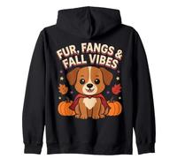 Chien d'halloween - Fourrure, Crocs et Vibrations d'automne Sweat à Capuche