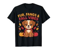 Chien d'halloween - Fourrure, Crocs et Vibrations d'automne T-Shirt Graphique avec Valeur