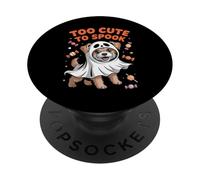 Chien d'halloween trop Mignon pour effrayer PopSockets PopGrip Adhésif