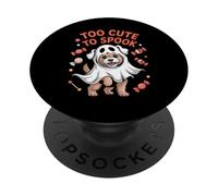 Chien d'halloween trop Mignon pour effrayer PopSockets PopGrip Adhésif