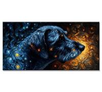 Chien Diamond Painting Adulte Enfant 5D DIY Loisirs Créatifs Adultes Difficile Accessoires Inclus Abstrait Broderie Diamant Painting kit Peinture Grand Format Strass Point de Croix 55x110cm y-6156