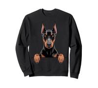 Chien Doberman Pinscher Drôle Peeking Pocket Dobermann Puppy Dog Sweatshirt