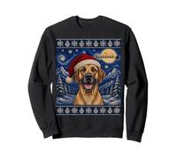 Chien Dogue Allemand Faon Père Noël Moche Noël Sweatshirt