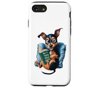 Chien drôle avec livre: Comment former votre humain. D Coque pour iPhone SE (2020) / 7 / 8