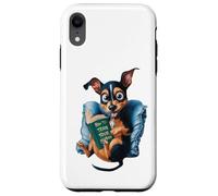 Chien drôle avec livre: Comment former votre humain. D Coque pour iPhone XR