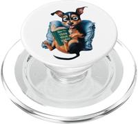 Chien drôle avec livre: Comment former votre humain. D PopSockets PopGrip pour MagSafe