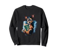 Chien drôle avec livre: Comment former votre humain. D Sweatshirt