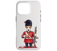 Chien drôle Fox Terrier Londres King's Guard Angleterre Coque pour iPhone 16 Pro