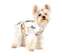 Chien drôle imprimé,T-Shirt sans Manches en Coton pour Animaux de Compagnie, Gilet Respirant, Extensible et Doux,L