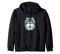 Chien du Connecticut et Fleurs de Laurier de Montagne Sweat à Capuche