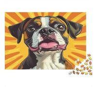 Chien Éclat Portrait 1000pcs pour Adultes Mini Puzzle Difficile | 38x26cm Carton Décor Salon Structure Durable Cadeau Anniversaire Soulagement Du Stress