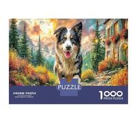 Chien en Automne Puzzle 1000 Pièces Educa Jouet Divertissement Créatif De l'art De La Décoration intéressant Jeu Éducatif Challenge Toy Adultes & Enfants des 14 Ans 38x26cm/1000pcs