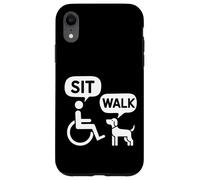 Chien en Fauteuil Roulant Humour Sit Walk Blague Handicap Coque pour iPhone XR