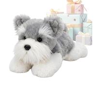 Chien en peluche - 39,9 cm - Coussin allongé - Peluche douce
