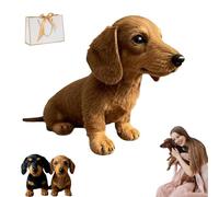 Chien En Peluche Dachy 2.0, Alimenté Par L'IA, Dachy 2.0, Guérison Émotionnelle À La Demande, Décorations Et Ornements De Canapé En Peluche Teckel, Le Câlin Réconfortant Que Vous Avez (Marron)