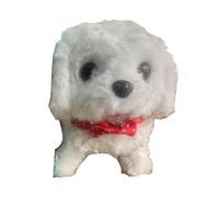 Chien En Peluche Électrique - Mignon Alimenté Par Piles Avec Son - Jouet pour Chien Électrique avec Queue qui Remue - Pour Adolescents Adultes Garçons Filles Salon Chambre Dortoir Voyage Appartement