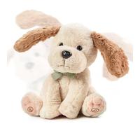 Chien en Peluche Électronique pour Enfants, Chiot Peluche Électronique Doux avec Oreilles Battantes, Chantant Et Répétant Ce Que Vous Dites, Jouets Interactifs en Peluche
