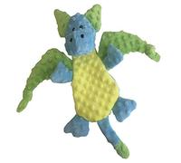 Chien en peluche GLORIA - Taille 41 cm - Teddy Smaug - Jouet pour chien - peluche avec son - texture douce - très résistant - vert / bleu
