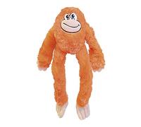Chien en peluche GLORIA - Taille 44 cm - Teddy Kikazaru - Jouet pour chien - peluche avec son - texture douce - très résistant - Idéal pour les petits chiens - Orange