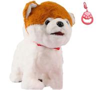 Chien en Peluche interactif - Laisse avec télécommande et Smart Touch, promenades/aboiements/Chants, Design Doux et Durable pour Le Plaisir et Les câlins des Enfants #A