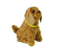 Chien en peluche interactif, race cocker, pelage doux, caresse sa tête et apprends à connaître ses fonctions