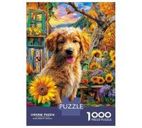 Chien en Peluche Puzzle 1000 Pièces pour Adultes Et Enfants, Difficile Puzzles, Activité Familiale Captivante,Jeu De Défi Intellectuel 52x38cm/1000pcs