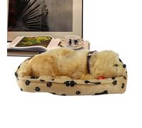 Chien en peluche réaliste qui dort et Peluche Chiot Interactive