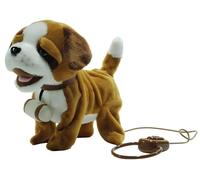 Chien en peluche télécommandé Saint Bernard filogué avec sons Marche Abbaye Balançoire interactif marche queue chien marche électronique chiot en peluche laisse