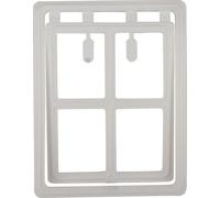 Chien en plastique Chasseur de chat Porte magnétique Verrouillage sécurisé pour porte fenêtre écran (blanc XL)