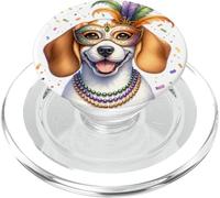 Chien en Porcelaine Mardi Gras PopSockets PopGrip pour MagSafe