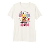 Chien Enseignant de première année Maman 1er Jour d'école T-Shirt Haut de Gamme