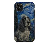 Chien épagneul Picard Van Gogh Nuit étoilée Coque pour iPhone 11 Pro Max