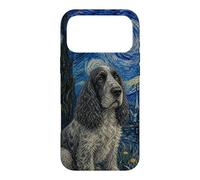 Chien épagneul Picard Van Gogh Nuit étoilée Coque pour iPhone 17 Pro Max