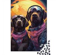 Chien Espace Aventure Puzzle, 1000 Pièces pour Adultes Haute Qualité