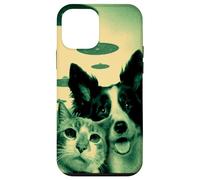 Chien et Chat Selfie Objet Volant Non Identifié UFOs Coque pour iPhone 12 Mini