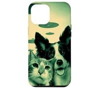 Chien et Chat Selfie Objet Volant Non Identifié UFOs Coque pour iPhone 12 Pro Max