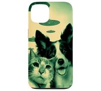 Chien et Chat Selfie Objet Volant Non Identifié UFOs Coque pour iPhone 13
