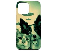 Chien et Chat Selfie Objet Volant Non Identifié UFOs Coque pour iPhone 13 Pro Max