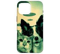 Chien et Chat Selfie Objet Volant Non Identifié UFOs Coque pour iPhone 16 Pro Max