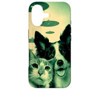 Chien et Chat Selfie Objet Volant Non Identifié UFOs Coque pour iPhone 17